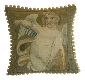 Mid 16th Century Antique Flemish Baroque Tapestry Pillow