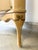 Wood Vintage Provincial Neoclassical Gilt Painted Wavy Corner Lighted Vitrine Cabinet For Sale - Image 7 of 9