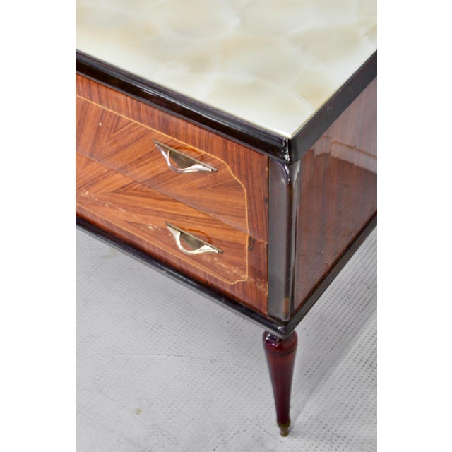 Italian Walnut and Brass Sideboard, 1950s For Sale - Image 9 of 12