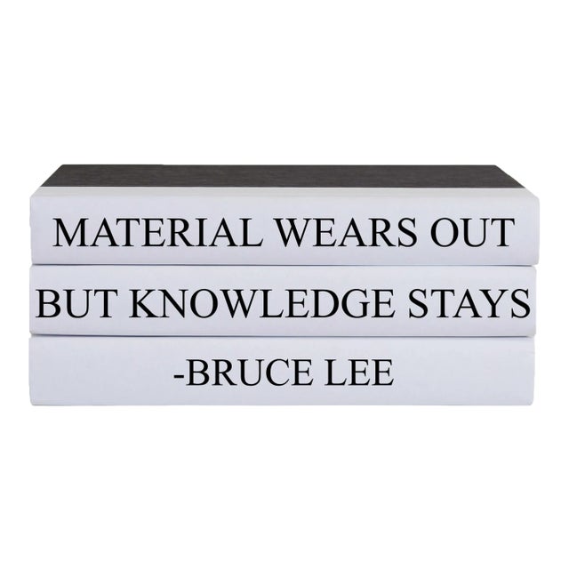 Decorative Books - Quote Book Stack - "Knowledge" For Sale