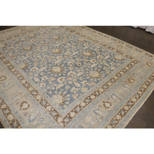 Antique Blue Persian Meshed Room Size Rug For Sale - Image 10 of 10