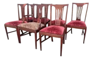 1980s Chippendale-Style Dining Chairs Attributed to Councill Craftsmen (6 Side Chairs + 1 Armchair)