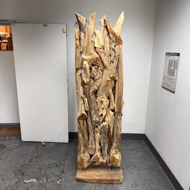 Design Plus Gallery presents the Sculptural Driftwood Floor Screen from Revelation by Uttermost. This distinctive...
