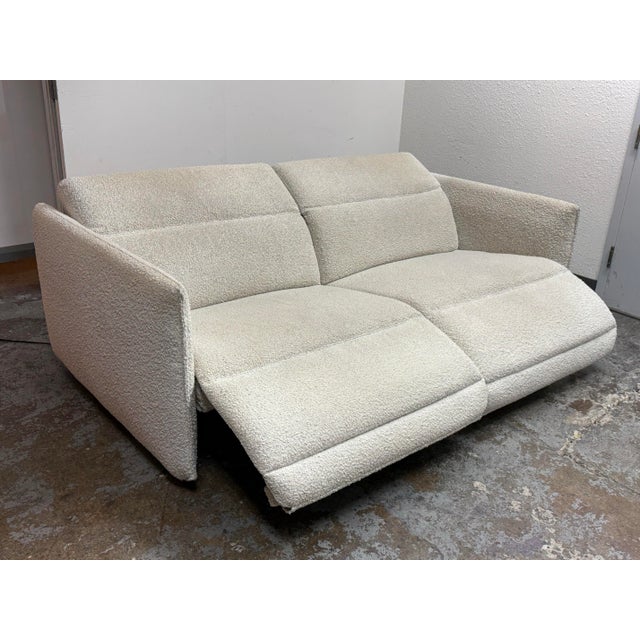 Design Plus Gallery presents a Leisure Power Reclining Sofa in Two Sections from Crate & Barrel. This contemporary sofa...