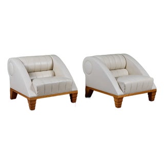 Pair of Leon Krier Aries Lounge Chairs for Giogetti For Sale