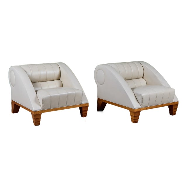 Pair of Leon Krier Aries Lounge Chairs for Giogetti For Sale