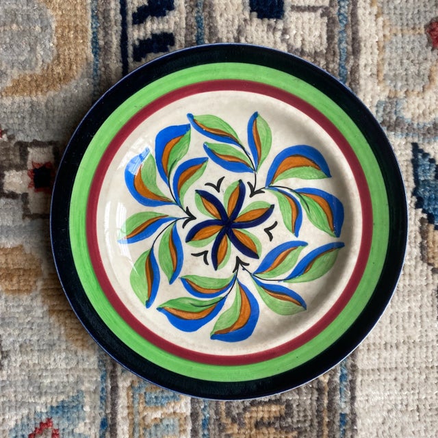 Vintage English Hand-Painted Baker & Co. Plate For Sale - Image 9 of 9