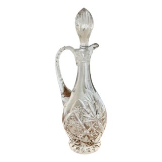 Edwardian Cut Glass Decanter, 1900s For Sale