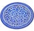 Moroccan Mid 20th Century Handmade Blue Moorish-Patterned Ceramic-Art Decorative Plate For Sale - Image 3 of 9