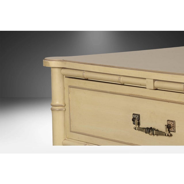 Vintage Henry Link Bamboo Highboy Tall Dresser For Sale - Image 9 of 11