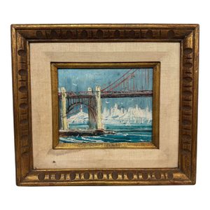 John Checkley Fort Point Landscape Painting, Framed
