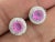 2.35 cts Natural pink sapphire & 0.34 cts diamond earrings in 18k gold For Sale - Image 16 of 18