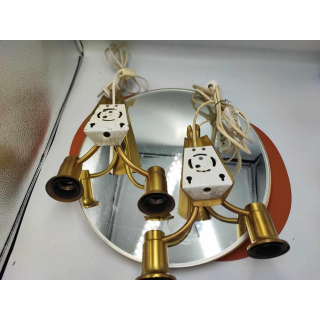 Goldenrod Vintage Brass Wall Lamp, 1970s For Sale - Image 8 of 11