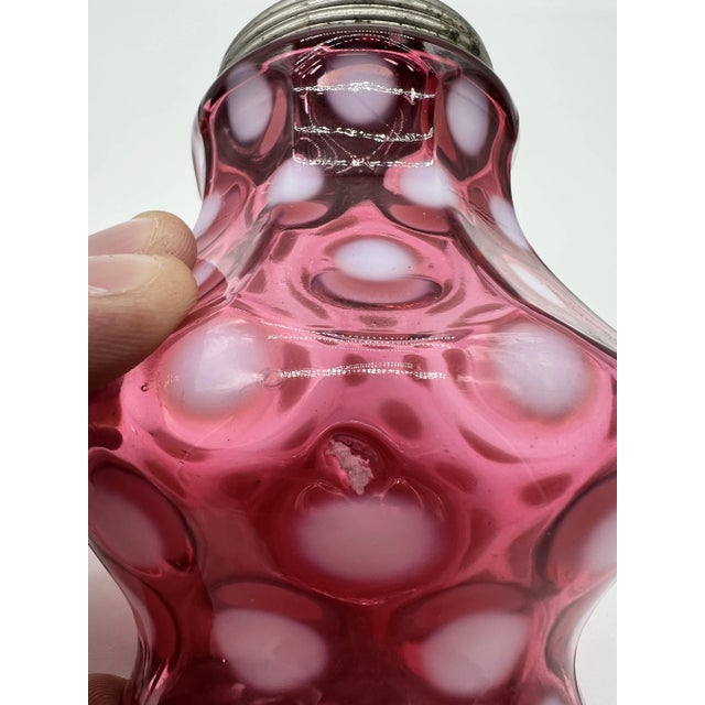 Red Coin Spot Sugar Shaker by Northwood, Circa 1890-1910's For Sale - Image 6 of 9