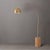 Mid-Century Modern Peter Morelli 1980s Half Dome Brass Floor Lamps - Mid Century Modern Arc Lamp, Tambo Weathered Brass Steel, Natural Ash Wood Base For Sale - Image 3 of 7