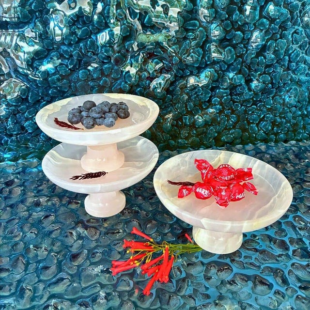 Early 21st Century Pink Onyx Decorative Plate from Forzini For Sale - Image 5 of 12