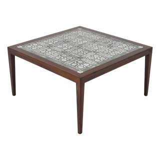 Severin Hansen Table with Royal Copenhagen Tile Top For Sale