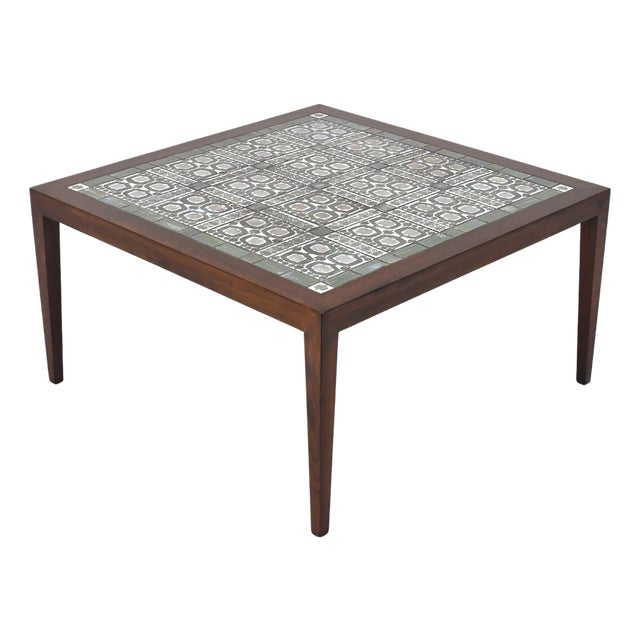 Severin Hansen Table with Royal Copenhagen Tile Top For Sale