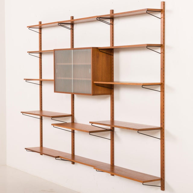 Vintage Danish Teak Wall Unit in the style of Poul Cadovius, 1960s For Sale - Image 9 of 14