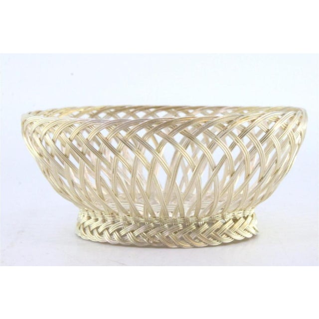 Metal Basket Shaped Silver Wire Ring For Sale - Image 7 of 8