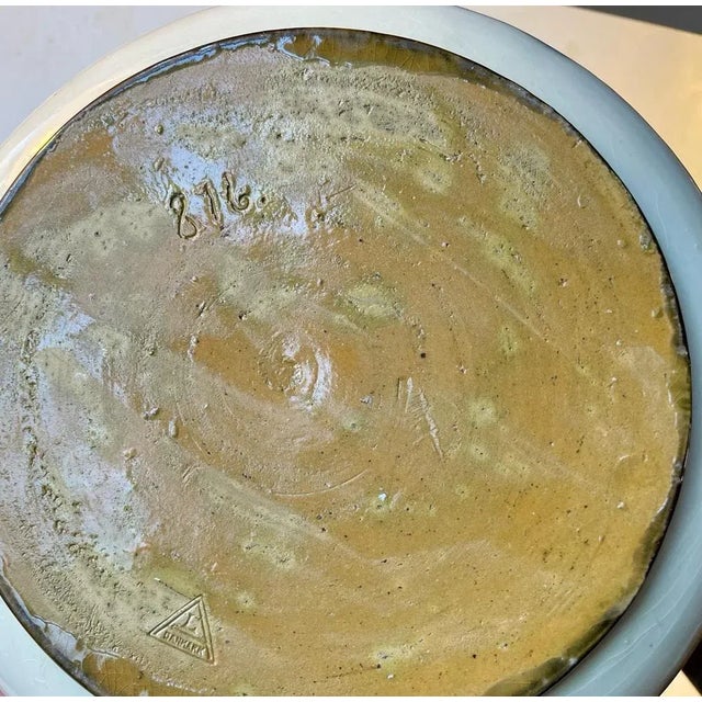 Art Nouveau Bowl in Hand-Glazed Ceramic from Annashåb, 1920s For Sale - Image 8 of 9