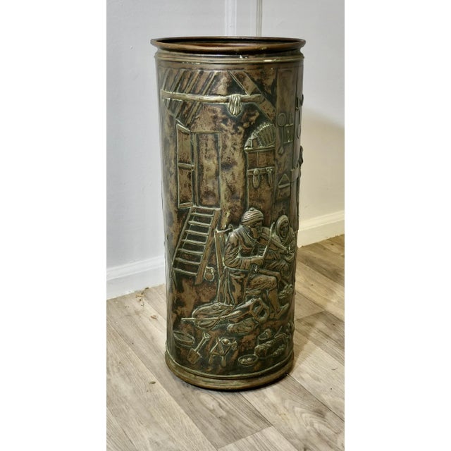 Metal French Brass Stick Stand, 1890s For Sale - Image 7 of 8