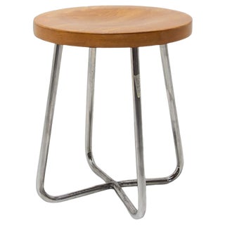 Bauhaus Tubular Stool by Robert Slezák, Former Czechoslovakia, 1930s For Sale