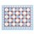 Handwoven Cotton Area Rug, Sky Blue and Terracotta Red Tile Swedish Dhurrie - 6'x9' For Sale