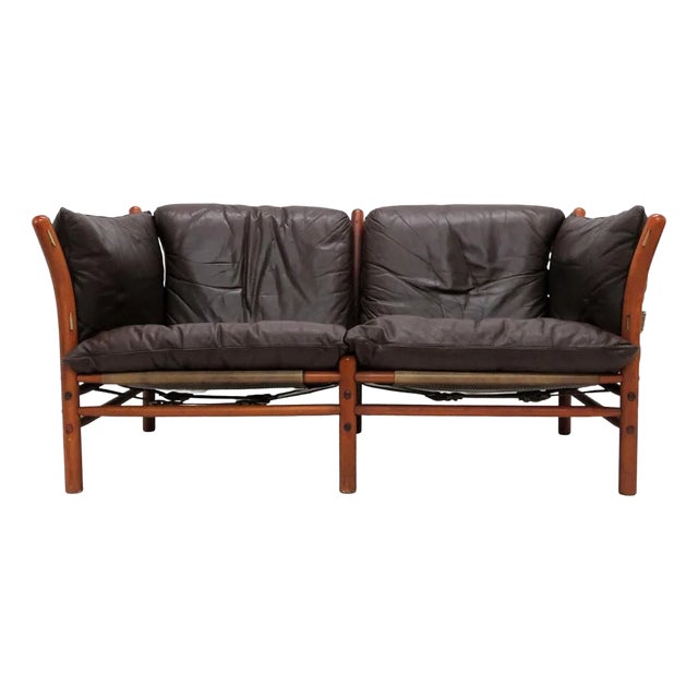 Leather Settee Model ‘Ilona’ by Arne Norell, 1960 For Sale