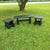 2020s Set of Two 16" Tables/Stands." Yakisugi" Finish "Reclaimed Barnwood" Wabi Sabi, Minimalism, For Sale - Image 5 of 5