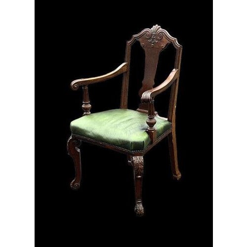 English Country Mahogany Library Armchair For Sale - Image 13 of 16