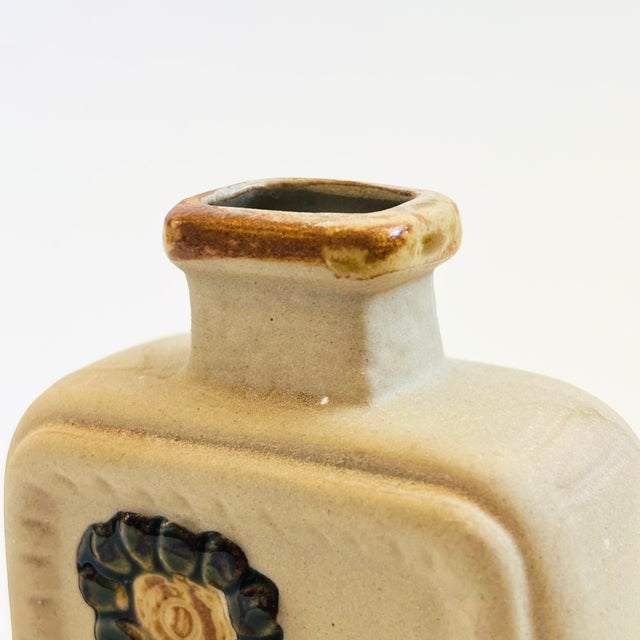 Mid Century Floral Pottery Bud Vase For Sale In San Francisco - Image 6 of 8