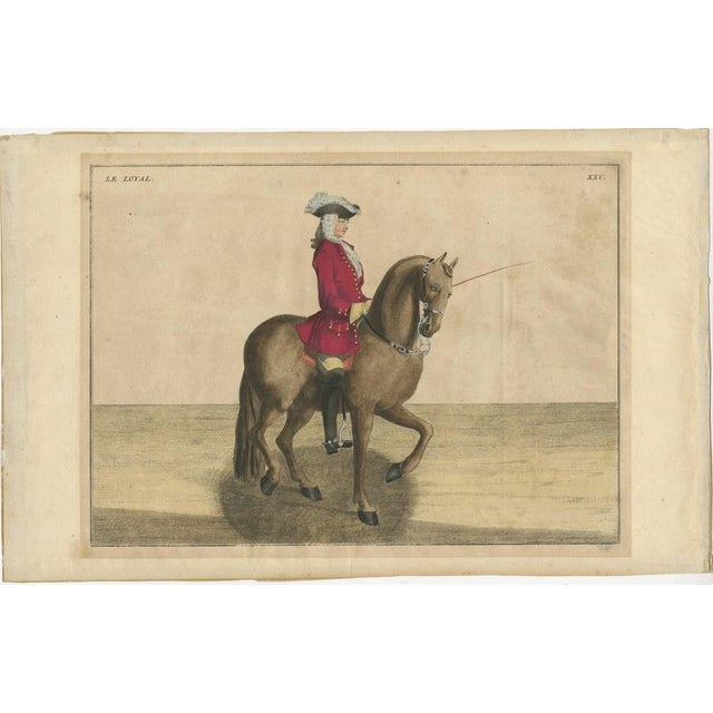 After Friedrich Wilhelm Baron d’Eisenberg, Equestrian Plates, Hand-Colored Engravings, 1727, Set of 3 For Sale - Image 4 of 9