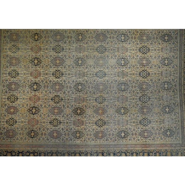 Late 19th Century Late 19th Century Antique Kashan Rug 10'3'' x 13'6'' For Sale - Image 5 of 11