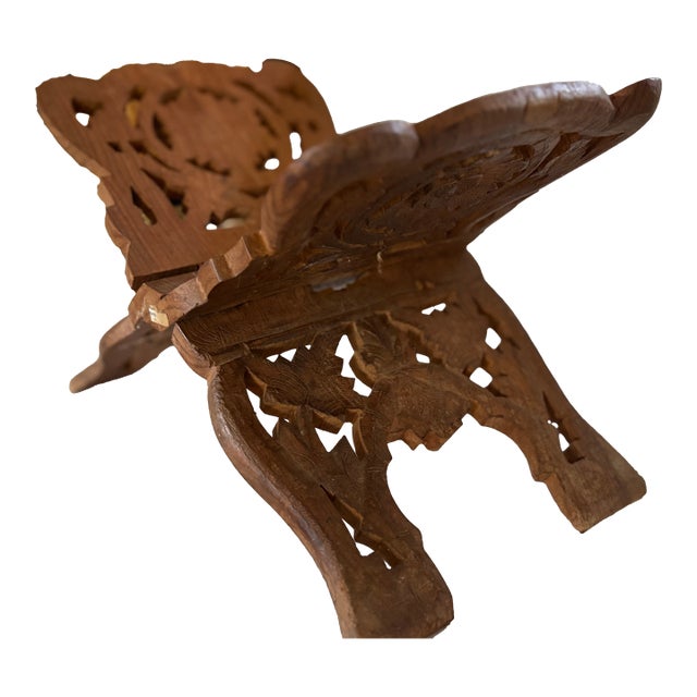 Mid 20th C Hand Carved Book Stand For Sale