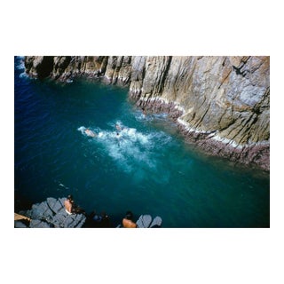 Toni Frissell 'Cliff Diving at La Quebrada' Archival Pigment Print Framed in Black For Sale