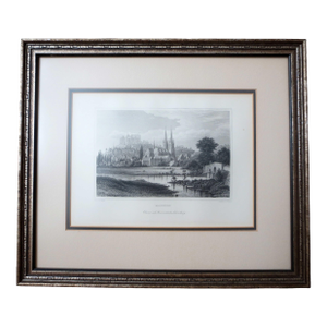 Antique Engraving Marburg Germany