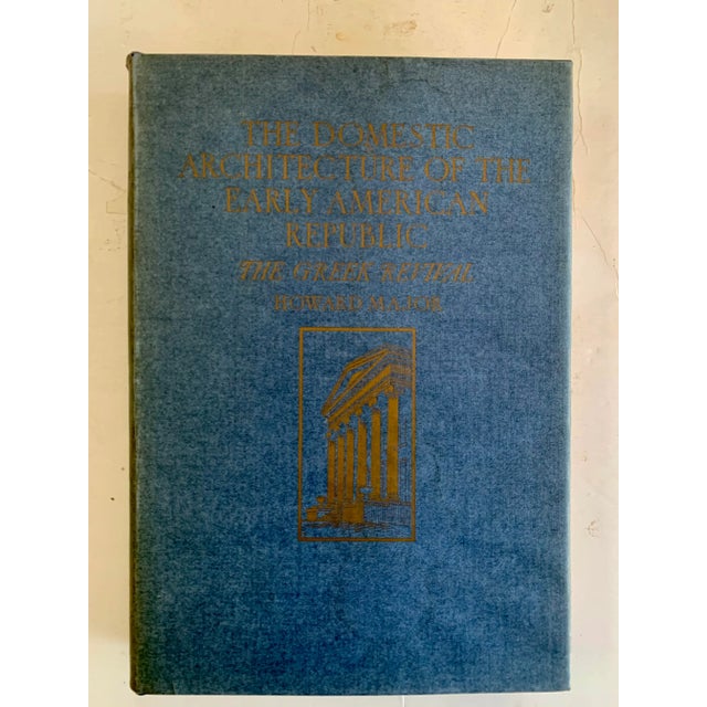 Navy Blue 1920s Domestic Architecture of the Early American Republic: Greek Revival For Sale - Image 8 of 8