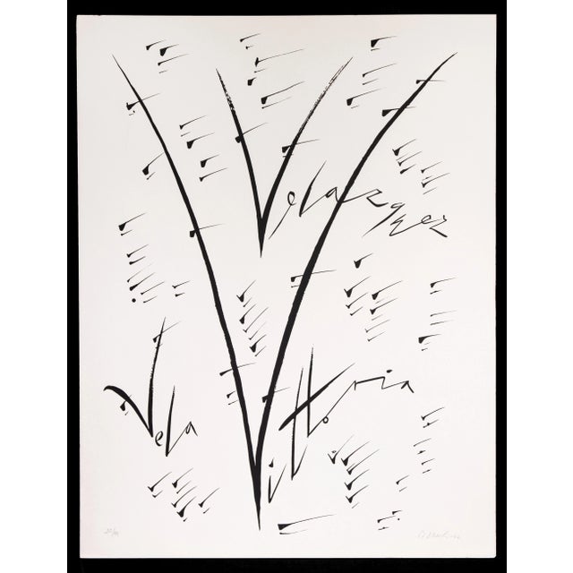 Rafael Alberti, Letter V, Original Lithograph, 1972 For Sale - Image 3 of 3