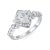 Metal Kai Oliveleaf Halo 2.4ctw Oval Lab Grown Diamond Ring in 14k Gold (All Sizes Available) For Sale - Image 7 of 10