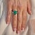 Natural Emerald Diamond Ring 7 14k White Gold 10.97 TCW Certified For Sale - Image 14 of 14