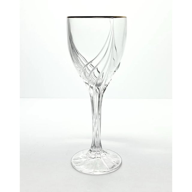 Lenox Lenox “Debut (Gold)” Crystal Wine Glasses - Set of 6 For Sale - Image 4 of 7