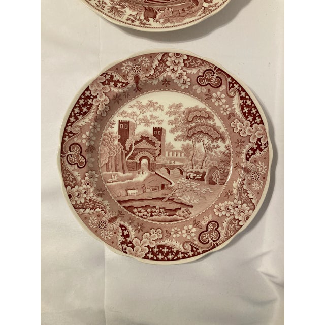 A charming set of two decorative plates from Spode's Archive Collection, featuring the classic Castle and Caramanian...