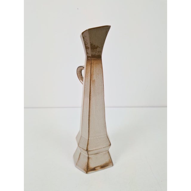 Mid-Century Modern Cubist Pitcher Vase in Ceramic, 1950s For Sale - Image 3 of 11
