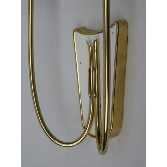 Italian Brass Wall Lights, 1950s, Set of 2 For Sale - Image 6 of 14