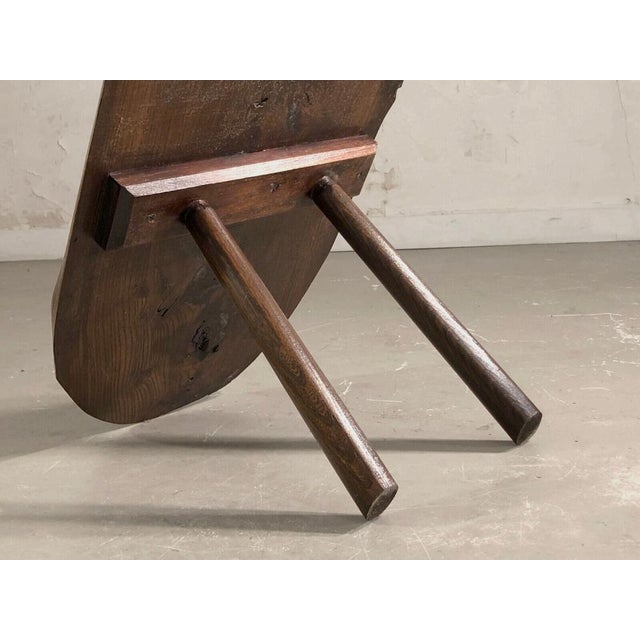 Gouge-cut Wooden Coffee Table, France, 1950s For Sale - Image 18 of 18