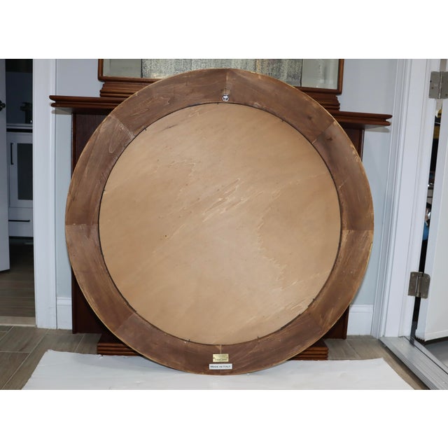 Brown William Switzer Edwardian Style Round Wall Mirror For Sale - Image 8 of 14
