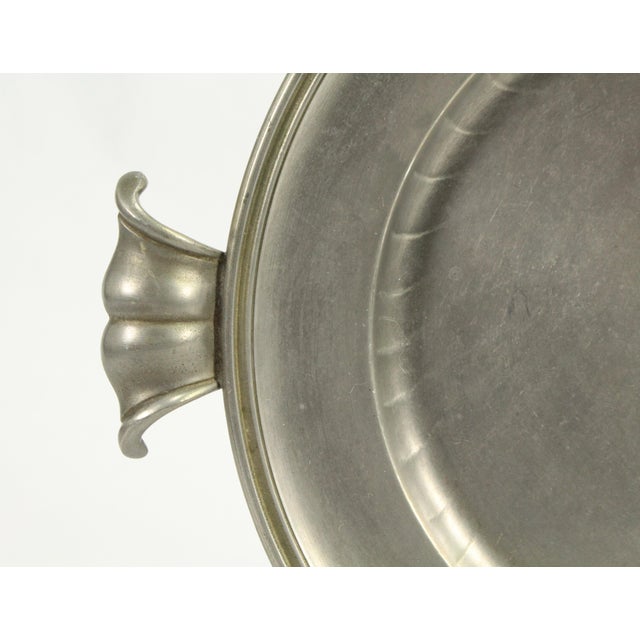 Art Nouveau 1900's Pewter Jugendstil Plate With Handles / Serving Dish GSK Fein Zinn For Sale - Image 3 of 11
