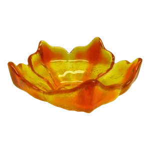 Mid Century Orange Glass Bowl