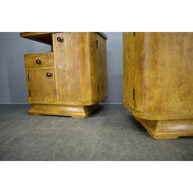 Vintage Art Deco Bedside Tables, Czechoslovakia, 1937s, Set of 2 For Sale - Image 3 of 18